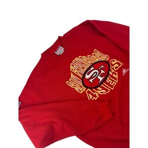 Apex One NFL Pro Line Mens Large San Francisco 49ers Sweatshirt Red Vintage 90s